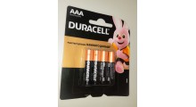 Батарейка DURACELL Alkaline, 1.5 В, LR03 (MN2400) BL4, размер AAA, 4шт